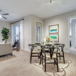 dining area with a wooden table