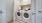 a washing machine in a room