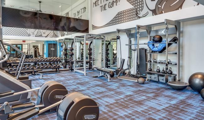 The essence of exceptional living a room with weights and equipment